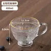 Vidro de alívio de girassol com alça, iogurte doméstico, cereal, aveia, café, café da manhã, xícara de café da manhã, uma geração de cabelo