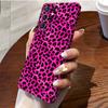 Capa de Celular Tendência Europeia e Americana Cool Rosa Vermelho Estampa de Leopardo para Samsung S26Ultra S24+ Capa Protetora Anti-Queda de Alta Qualidade