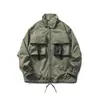 Yidao Vintage Otoño 2026 Nuevo Diseño Japonés de Nicho con Sentido Funcional Bolsillo Grande Holgado Chaqueta Abrigo de Trabajo