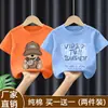Camisetas Estilosas para Meninos, Camisetas de Verão com Sensor de Frio de Manga Curta para Crianças, Roupas de Verão para Bebês, Tops de Algodão Puro para Meninos