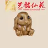 Sándalo Verde Tallado Conejo de Orejas Largas Accesorios Arte Ming Xianyuan Pulsera DIY Colgante Accesorios Colgantes para Bolso de Teléfono Móvil