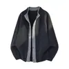 Suéter Cárdigan Retro Americano de Punto Grueso Falso de Dos Piezas con Cuello Redondo para Hombre Otoño/Invierno Cálido Casual Holgado Tejido Perezoso