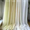 Cor Branco Leiteiro Amarelo Champagne Cortina de Gaze para Fundo de Casamento Tecido de Gaze para Cortina Festa de Aniversário Decoração de Casamento Tecido de Gaze Chiffon