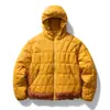 Chaqueta de plumón con capucha y patchwork para hombre FORN3, acolchado de diamantes, forro polar con cierre, ligera, cálida para invierno