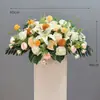 Mesa de Flores para Podio Flor de Mesa Letrero de Flores Mesa de Firma Decoración Flor de Mesa Flor Artificial Hotel Banquete Podio Arte Floral
