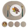 El Mantel Redondo de Cuero a Cuadros Pequeños Más Vendido de Amazon Doble Cara para Hogar Hotel Comida Occidental Impermeable Aislante en Stock