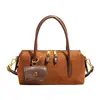 Bolso de Bowling Retro de Gamuza para Mujer Diseño de Nicho de Lujo Ligero Bolso de Mano con Sensación de Alta Gama Bolso de Hombro Bolso de Gran Capacidad