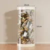 Cubo de Almacenamiento de Acrílico para Salones de Belleza, Gran Capacidad, para Botellas de Cosméticos Vacías, Cubo de Exhibición Transparente Cilíndrico