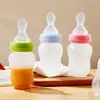 Biberón para papilla de bebé recién nacido biberón de boca ancha biberón para papilla traje de cuchara de silicona para suplemento alimenticio de bebé multiusos
