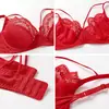 Lencería Sexy Transparente Transfronteriza para Mujer, Sujetador Delgado de Verano que Hace que los Senos Grandes Parezcan Más Pequeños, Tirantes Decorativos, Encaje Atractivo, Conjunto de Sujetador Transpirable