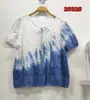 Vestido artístico azul tie-dye hecho a mano de Radix Isatidis de planta pura original, sobrecapas exteriores protectoras solares