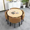 Juego Simple de Mesa y Sillas para Recepción, Mesa de Negociación, Mesa y Sillas para Recepción de Tienda de Uso Comercial, Mesa Redonda Pequeña para Oficina y Ocio