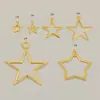 Cobre Chapado en Oro de 18 Quilates Color Conservante DIY Accesorios para Joyería Hecha a Mano Moda Retro Colgante de Pentagrama Hueco Encanto de Estrella