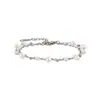 Colar de Pérola Estrelada de Zircônia para Mulheres, Estilo de Moda de Nicho Levemente Luxuoso, Presente de Feriado, Conjunto de Pulseiras, Atacado de Joias
