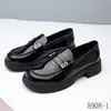 Zapatos mocasín negros al por mayor, marca OEM autorizada, estilo primavera y otoño, suela blanda, estilo británico, para madres