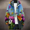 2025 Estación Independiente Transfronteriza Estampado de Leopardo Hawaiano Casual 3D Personalizado de Manga Corta Abrigo Largo de Algodón Estilo Holgado para Hombre