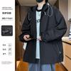 Chaqueta con capucha de trabajo holgada de talla grande para hombre, estilo americano, para primavera y otoño