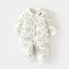 Mameluco para bebé, Ropa para bebé niña, Nuevo estilo de otoño e invierno, Algodón puro acolchado para bebé niño, Abrigo de algodón cálido engrosado, Abrigo de algodón