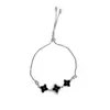 Pulseira de Zircônia Flor de Trevo Puxável Simples Japonesa e Coreana para Mulheres, Personalizada, Leve, Luxuosa, Delicada, Versátil e Joias de Alta Qualidade Atacado