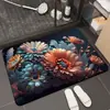 En stock Alfombrilla de suelo con flor tridimensional visual 3D alfombrilla de suelo absorbente antideslizante para baño del hogar alfombrilla de suelo de baño entrega al por mayor