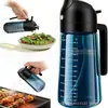 Exclusivo de Amazon, dispensador y rociador de aceite 2 en 1 para cocina y hogar, botella de aceite atomizado, rociador de aceite comestible, gran capacidad