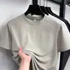 Camiseta de Manga Corta para Hombre Estilo Deportivo al Aire Libre de Nailon Seda de Hielo 2026 Verano Nueva Cuello Redondo Casual Transpirable