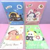 Caderno Fofo Criativo Japonês de Borracha com Espiral A5 Desenho Animado Linha Horizontal Caderno Papelaria Estudante Prêmios