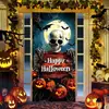 Pegatinas Populares de Halloween para Puertas de Amazon, Monstruos Aterradores de Boca Grande, Fondo de Puerta de Halloween, Pegatinas Reutilizables para Puertas