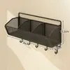 Prateleira de Armazenamento de Parede para Dormitório, Não Requer Furação, Organizador de Armazenamento de Lanches ao Lado da Cama para Dormitório Estudantil, Cesta de Parede