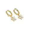 Estilo Casual Estilo Coreano Acero de Titanio Mariposa Collar Pendientes Anillo Juego de Joyería Chapado en Oro de 18 Quilates de Moda Elegante Joyería