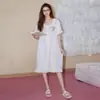 Camisón de Muñeca con Encaje Dulce para Mujer Verano Nuevo Cómodo Agradable a la Piel Ropa de Casa Suelta Transpirable Vestido Casual
