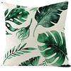 Funda de Almohada Nueva Nórdica con Estampado de Plantas Verdes Cojín de Sofá Serie Hojas Cojín Decorativo