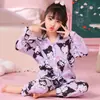 Nuevos Pijamas Infantiles 2026 para Primavera y Otoño, Estilo Delgado de Algodón Nube de Manga Larga, Ropa de Casa Moderna de Otoño para Niñas y Niñas Pequeñas
