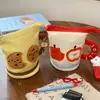 Estojo de Lápis Caneca de Água Desenho Animado Criativo, Alto Valor Estético, Bolsa de Papelaria Estilo Ins, Design de Nicho, Caixa de Material Escolar para Estudantes, Estojo de Lápis
