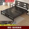 Cama de Hierro Forjado para Uso Doméstico, Cama Doble de 1.8 Metros para Dormitorio Principal, Cama con Estructura de Hierro para Casa de Alquiler de Apartamento, Cama de Hierro Engrosada 1.5 Individual 1.2m