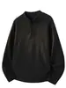 Gola Henley, camiseta texturizada de manga comprida, estilo masculino, nova coleção outono/inverno 2026, adequada como camada interna ou base