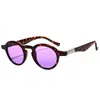 Nuevas Gafas de Sol Retro Casual Simples con Montura Redonda Cruzada Europea y Americana Unisex para Exteriores Disparo Callejero Gafas de Sol T22117