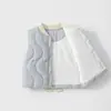 Colete de Bebê 120g Acolchoado de Algodão Protetor de Barriga para Outono e Inverno, Top Quente de Fleece para Bebês e Crianças