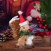Adornos Decorativos Estilo Pastoral para Bodas, Navidad y Jardín de Infancia, Manualidades de Animales de Paja, Ardilla y Conejo de Peluche como Accesorios de Fotografía