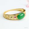 Pulsera de Ágata Roja de Guan Yu Pulsera de Calcedonia Verde Imperial Joyería para Mujer Vintage Fábrica Venta al por Mayor Dropshipping S4021904