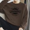 Camiseta de Manga Larga Pesada 100% Algodón para Hombre 2026 Nuevo Estilo Americano Oversize Ropa de Otoño Camisa para Capas