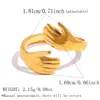 Anillo con un Toque de Lujo de Alta Gama, Acero Inoxidable, Lujo Ligero, Diseño Minimalista de Abrazo, Diseño Abierto Ajustable, Venta al por Mayor Transfronteriza