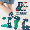 24 anos 5 pares de meias cano alto infantis desenho animado meninos e meninas primavera e outono meias fofas de desenho animado algodão