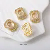 Chapado en Cobre con Oro Real, Incrustado con Cristal Blanco Natural, Caja Mágica Hueca de Múltiples Pasadas Accesorios para Caras de Joyería de Anillo de Collar Hecho a Mano DIY