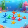 Adornos de Musgo Estrella de Mar Colorida para Micro-Paisajes Manualidades de Resina Adornos Pequeños Accesorios para Fundas de Teléfono Mediterráneas