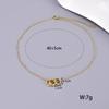 L123 Moda Japonesa y Coreana Ol Colgante de Acero Inoxidable Incrustado con Circonita Accesorio de Personalidad de Moda Collar con Hebilla de Tres Anillos para Mujer