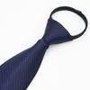 Song Xiaoxia Seda Poliéster Formal de Negócios Jacquard Profissional Listras Diagonais Zíper Preguiçoso Gravata Masculina Fácil de Puxar Tendência