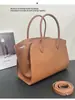Bolso de Hombro Grande de Cuero Genuino Moda Europea y Americana, Nuevo Bolso Tote de Gran Capacidad para el Trabajo, Bolso de Hombro Simple de Alta Calidad