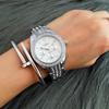 Taobao micro-commerce fornecimento Moda Relógio Feminino luxo cristal Coreano casual moda mostrador cheio de diamante design relógio