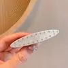 Novo Presilha de Cabelo Oval com Strass de Acetato Barrete Delicado Presilha Lateral para Meninas Presilha para Franja Grampo Acessórios de Cabelo